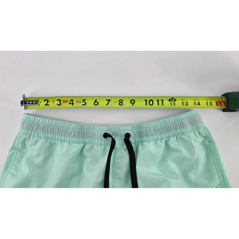 Quiksilver Mens Size M Swim Trunks Mint Green Board Shorts Beach Surf Poolwear